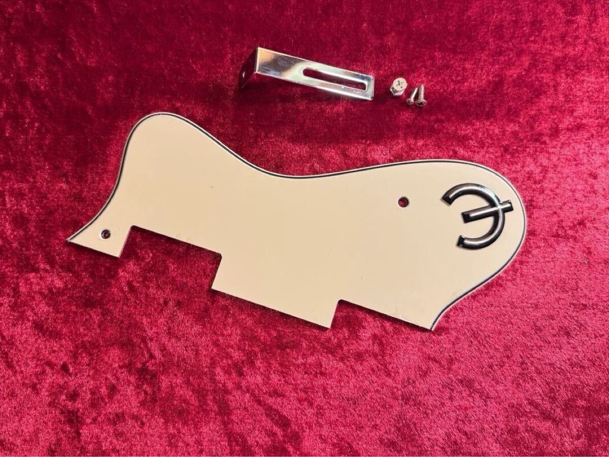 廃盤 純正パーツ 新品 Epiphone Riviera エピフォン リビエラ ハムバッカー用 ピックガード 旧モデル ヴィンテージホワイト シール 金具付拍卖