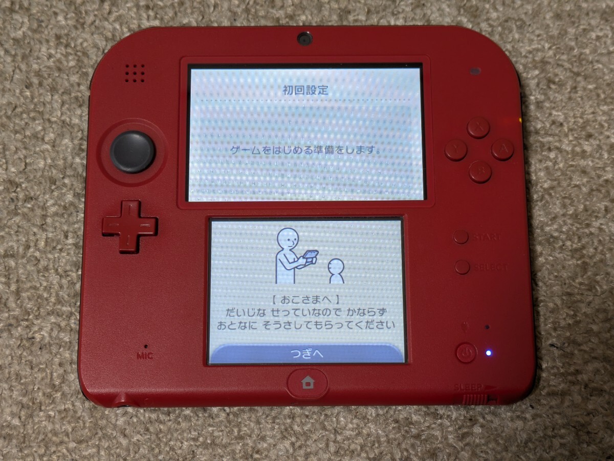 ニンテンドー2DS レッド 中古 作動快調拍卖