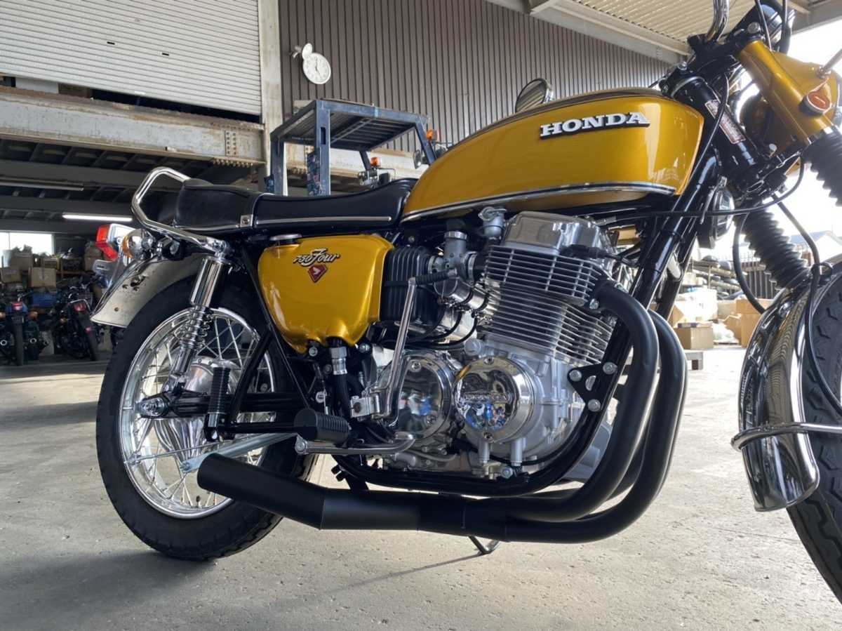 CB750K k0 k1 k2 k3 k4 k5 k6 k7 ショート管 ブラック マフラー CB750FOUR 国内生産拍卖