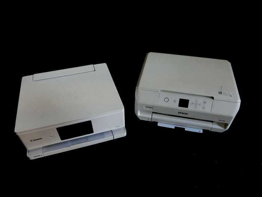 プリンター 2点 EPSON EP-714A ホワイト/Canon TS8530 ホワイト インクジェットプリンター 事務 店舗 コピー機 【HH103】拍卖