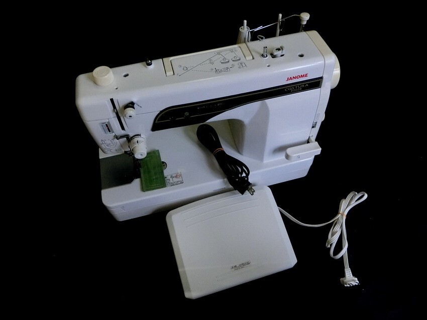 一律送料有 JANOME COSTURA 800DB フットコントローラー付 電源コード付 ジャノメ コスチューラ ハンドクラフト 縫製 【F138】拍卖