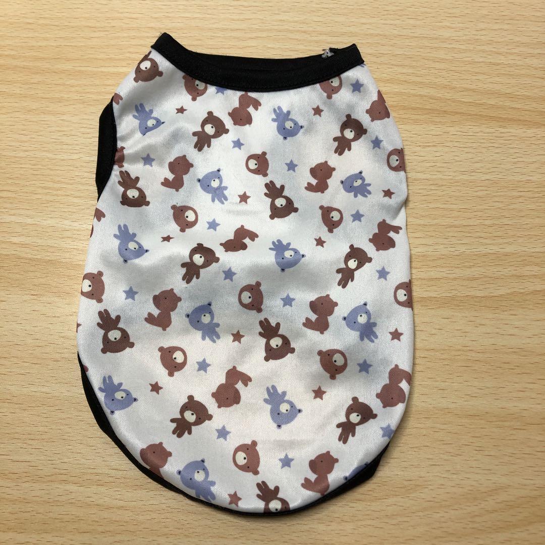 犬 服 くま柄 Sサイズ ドッグウェア ノースリーブ拍卖