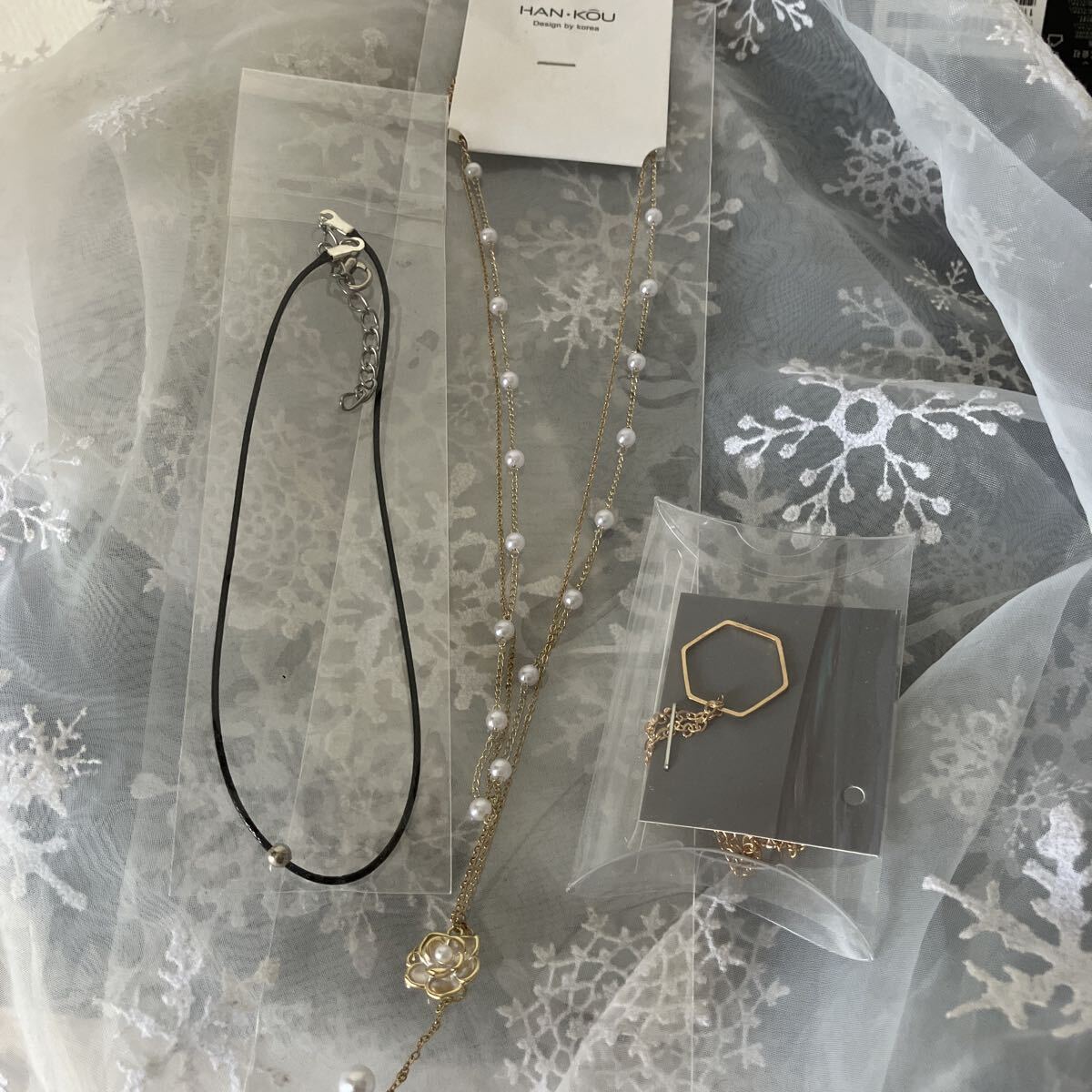 韓国 KOREA HAN KOU ブレスレット ネックレス アクセサリー チョーカー 淡水 パール セット拍卖