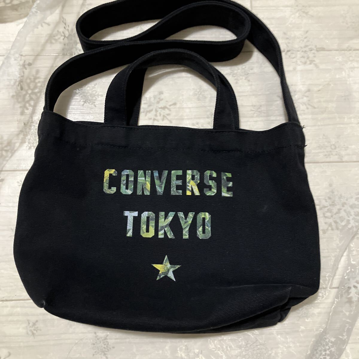 ニュウマン新宿店 限定 レア CONVERSE ショルダーバッグ コンバーストウキョウ トートバッグ 2WAY ボタニカル拍卖