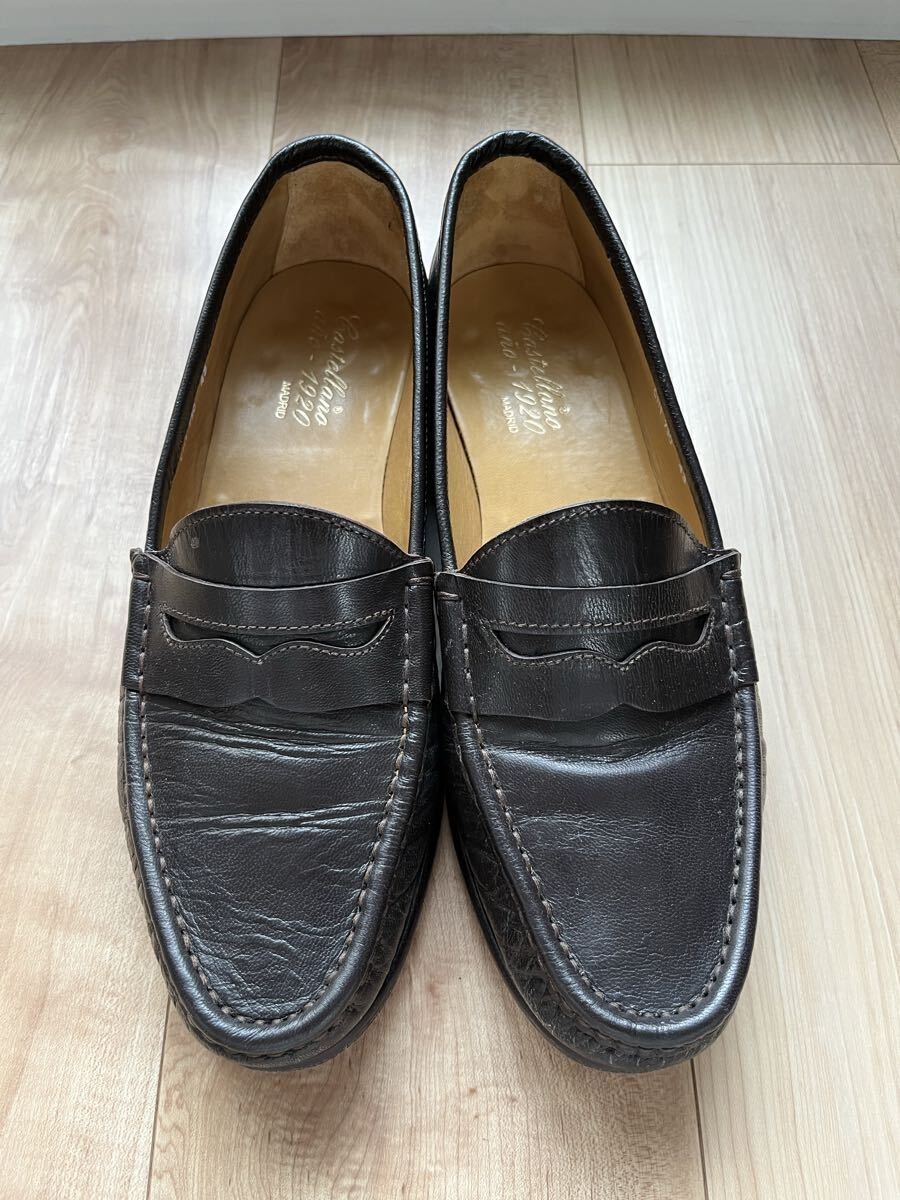 CASTELLANO カステラーノ ローファー ダークブラウン 拍卖