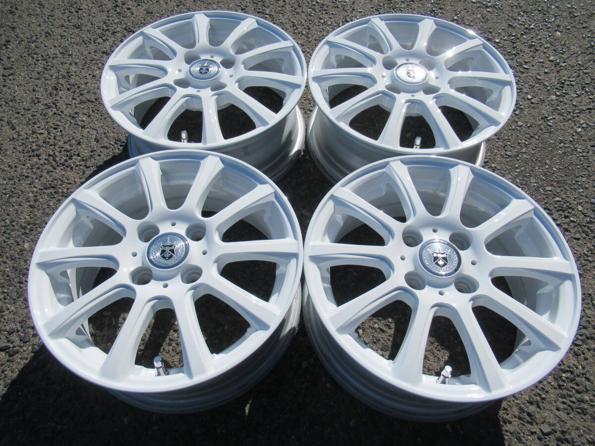 weds ウェッズ ジョーカー☆14インチ ホワイト 5.5J+45 100 4H アクア ヤリス キューブ フィット スイフト 軽四カスタム等 手渡しOK☆拍卖