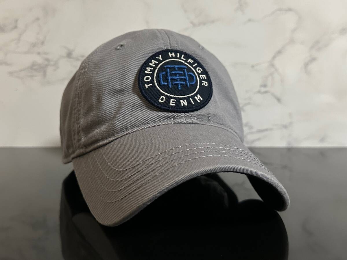 【未使用品】489ND クール★TOMMY HILFIGERトミー・ヒルフィガ- キャップ 帽子 CAP クールなグレーにネイビーワッペン!《FREEサイズ》拍卖