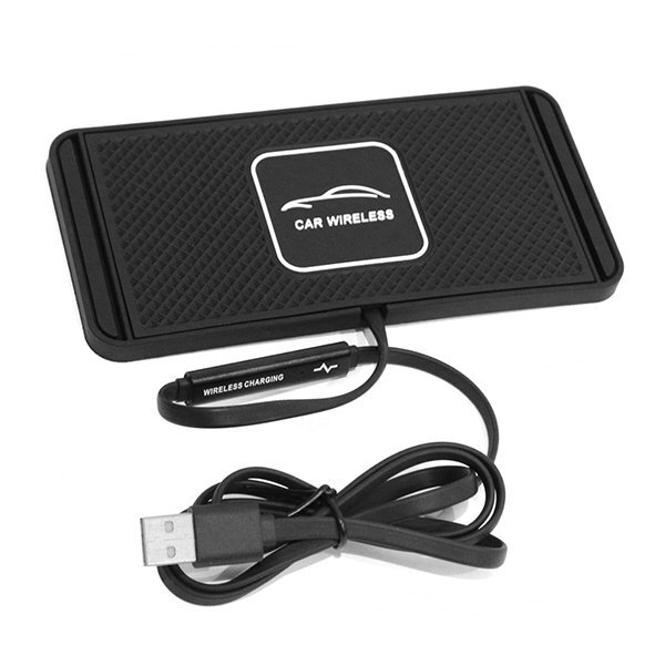 高速充電 カットok ズレないスマホワイヤレス充電器マットラバー スマホ 置くだけ充電器USB式 iphone/android幅広い互換性15w/10w/7.5w出力拍卖