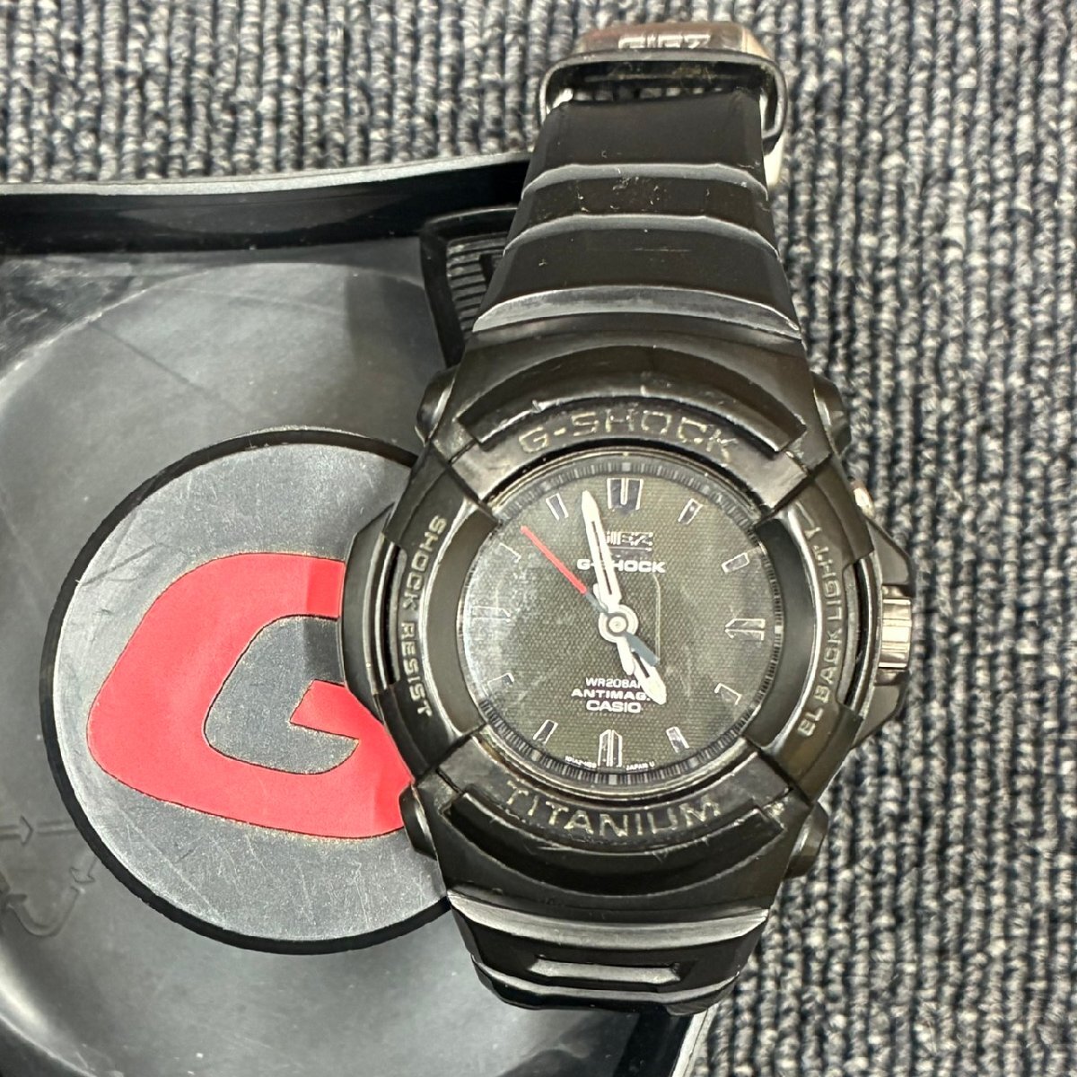 【k25110003cp】 CASIO カシオ GIEZ Gショック G-SHOCK GS-500 アナログ 腕時計 ブラック 稼働品拍卖