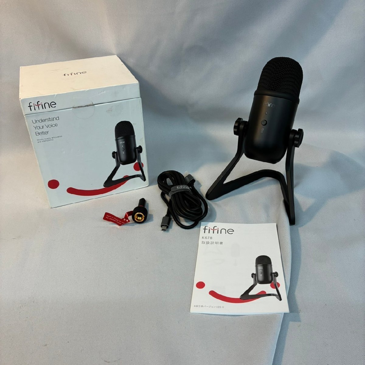 【k25110023】 コンデンサーマイク FIFINE K678 宅録 ゲーム実況 USB接続 イヤホン端子拍卖