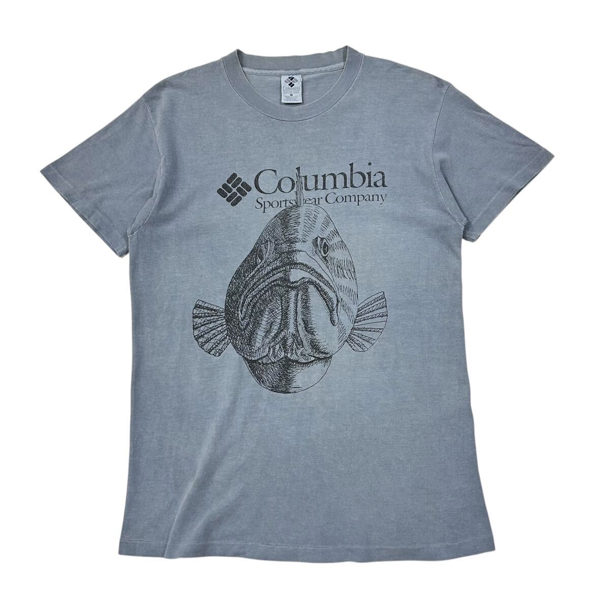 90's Vintage USA製 Columbia/コロンビア Tシャツ 両面プリント 半袖 メンズM拍卖