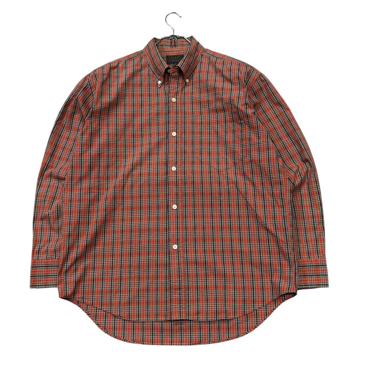 オールド CHAPS/チャップスバイラルフローレン ボタンダウンシャツ Y-TK03 メンズM拍卖