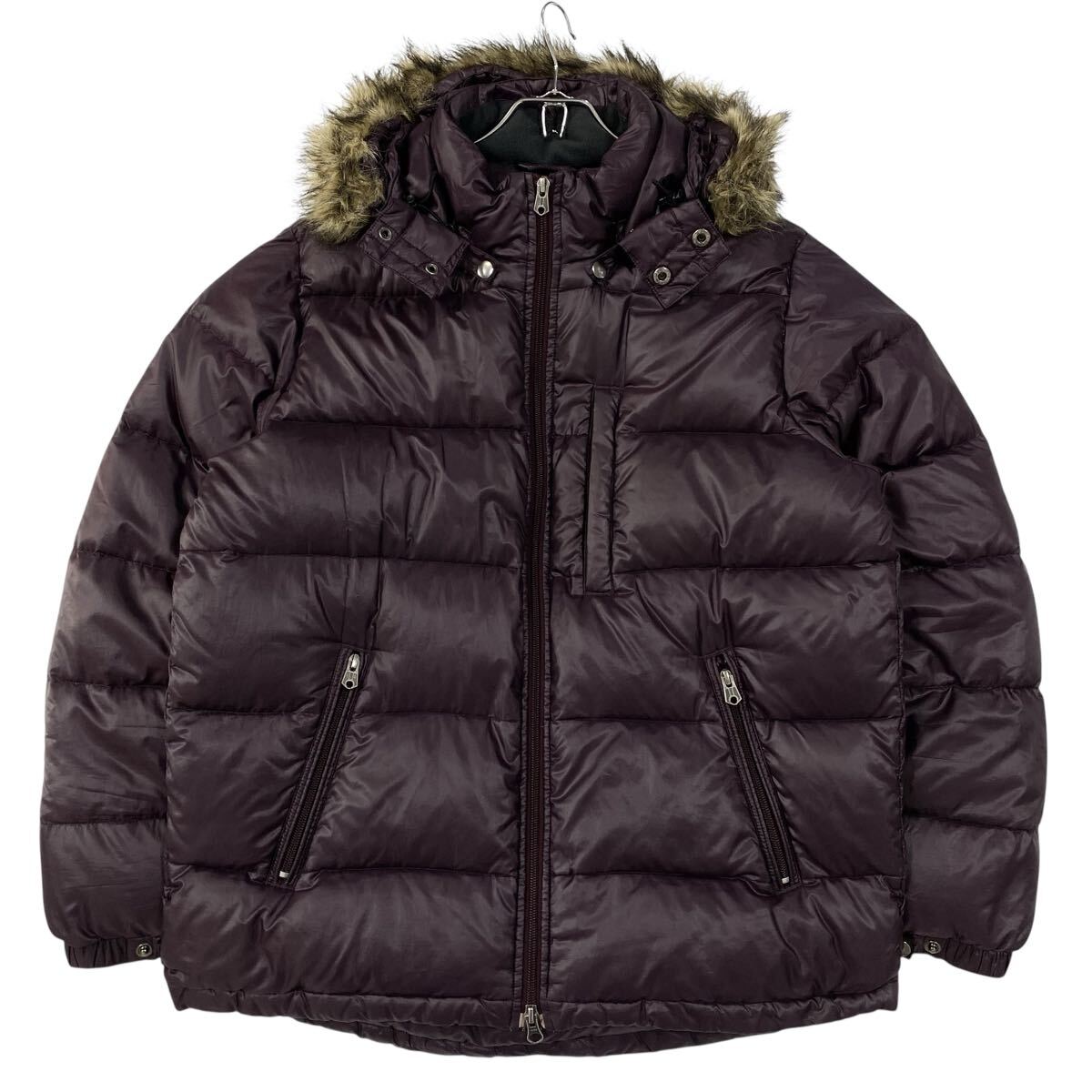 GAP(ギャップ)ダウンジャケット フード着脱可能 メンズL パープル系拍卖