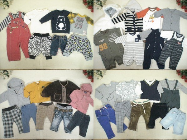 6-5169★~80㎝サイズ・男の子・子供服★チビお兄・カジュアル系★古着アイテム★100着セット★まとめ売り★古着拍卖