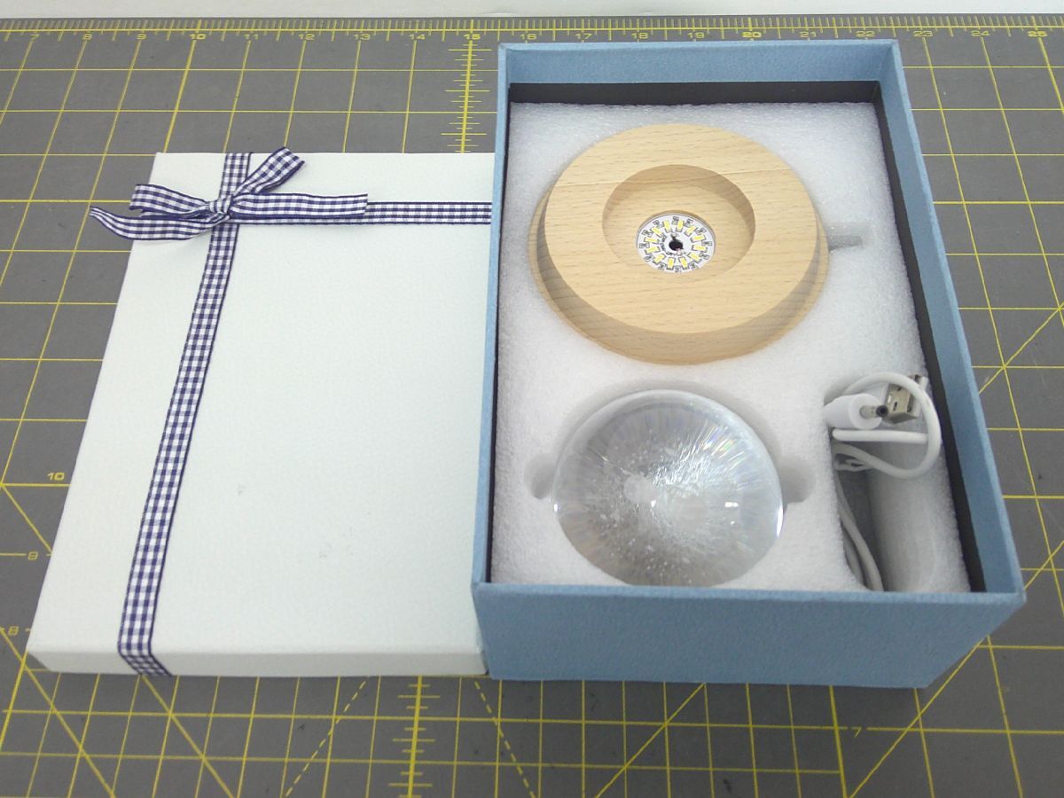 32 送60サ 1105YB02 TENGEE オルゴール クリスタルガラス製 音楽 星に願いを拍卖