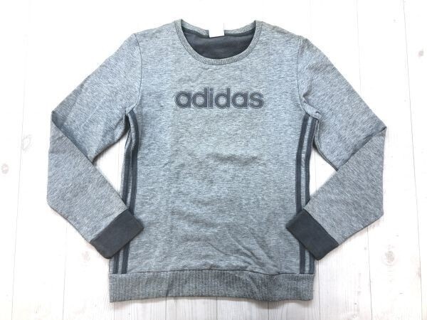 アディダス adidas スポーツ トレーニング プラクティス サイドライン スウェット トレーナー カットソー レディース M グレー拍卖