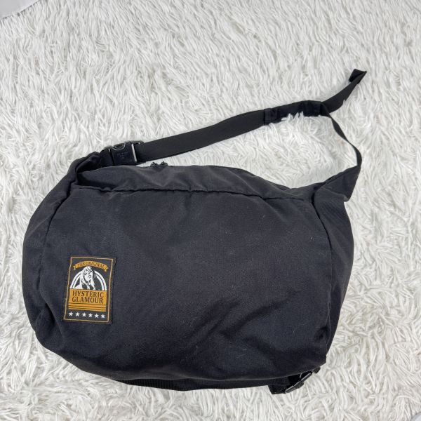 HYSTERIC GLAMOUR ヒステリックグラマー ショルダーバッグ メッセンジャー TURN IT ON! ブラック E拍卖