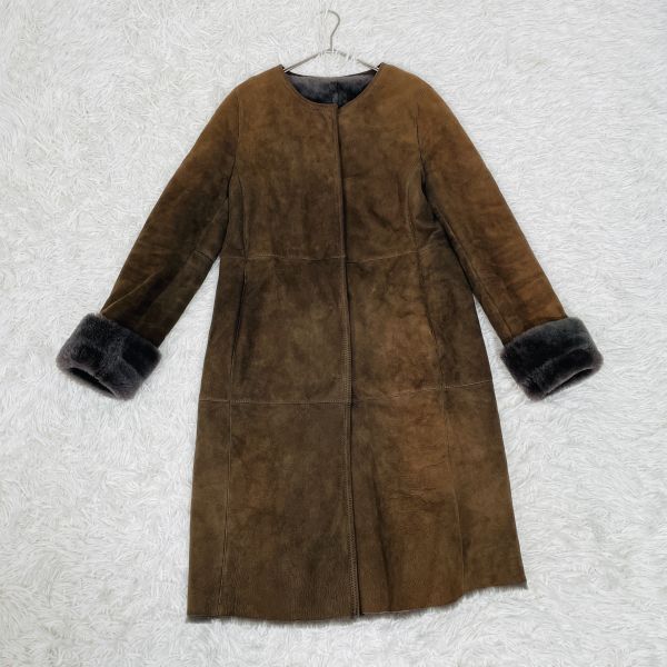 プレミアムトスカーナブリッサ PREMIUM TOSCANA BRISA ムートンコート リアルムートン ロングコート ファーコート 羊革 スペイン製 M拍卖