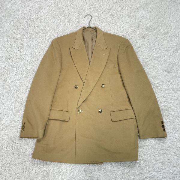 CROSS HAVEN クロスヘブン テーラードジャケット 金ボタン カシミヤ混 ダブルジャケット キャメル Lサイズ X拍卖