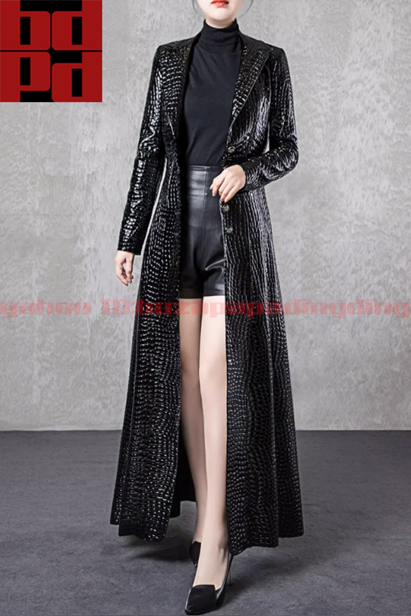 ラムレザー トレンチコート レディース ロングコート レザーコート 秋冬 おしゃれ 大人可愛い 上品 エレガント フォーマル かっこいい Y90拍卖