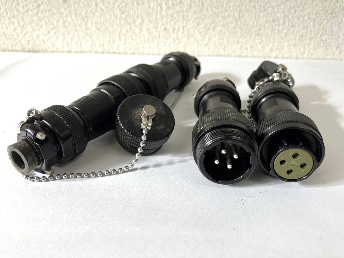 SANWA 防水コネクタ 南星グラップル 4極 オス メス 2個セット拍卖