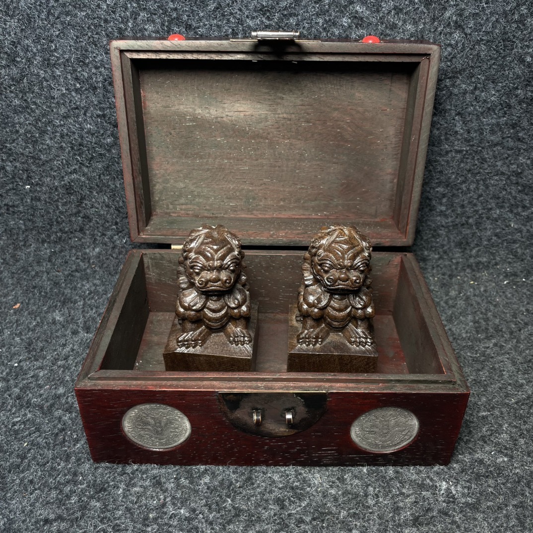 館蔵 沈香木彫 擺件 花梨木盒 古董品 時代物 賞物 貴重 稀少珍品 中国古美術 古美味 蔵出拍卖