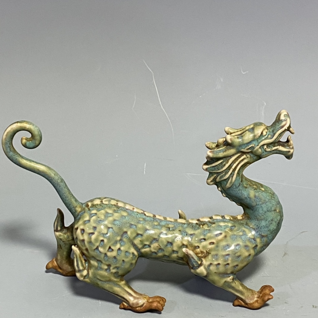 館蔵 宋代 官窯 釉變 神獣 擺件 古陶瓷品 陶藝 古董品 時代物 賞物 貴重 稀少珍品 中国古美術 古美味 蔵出拍卖
