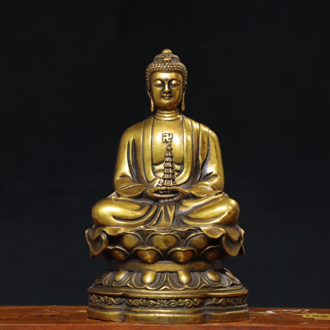 館蔵 古銅彫 塗金 琉璃光 仏像 古董品 時代物 賞物 貴重 稀少珍品 中国古美術 古美味 蔵出拍卖