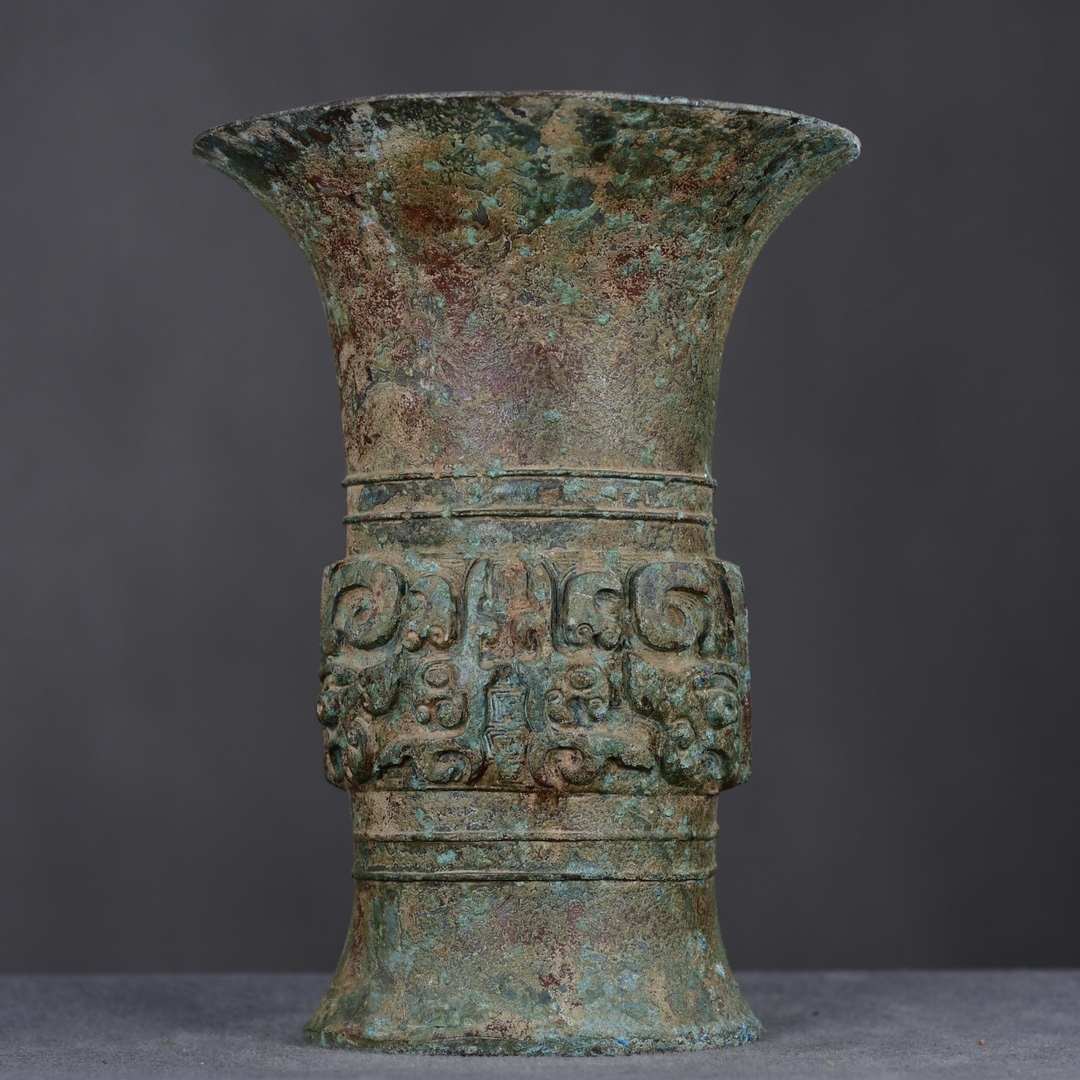館蔵 漢代 青銅器 花觚 古董品 時代物 賞物 貴重 稀少珍品 中国古美術 古美味 蔵出拍卖