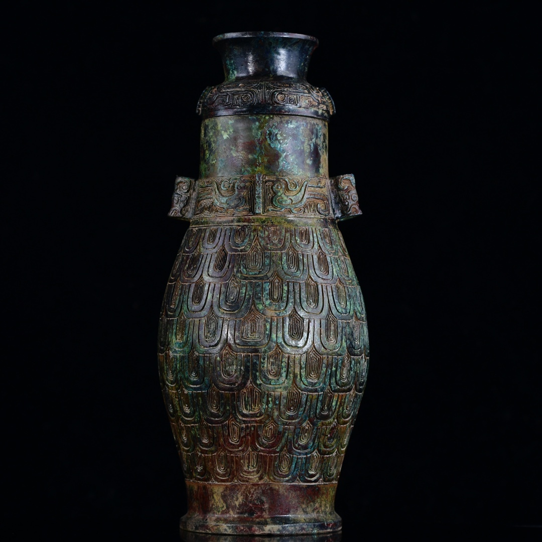 館蔵 西周 青銅器 銘文 圓瓶 古董品 時代物 賞物 貴重 稀少珍品 中国古美術 古美味 蔵出拍卖