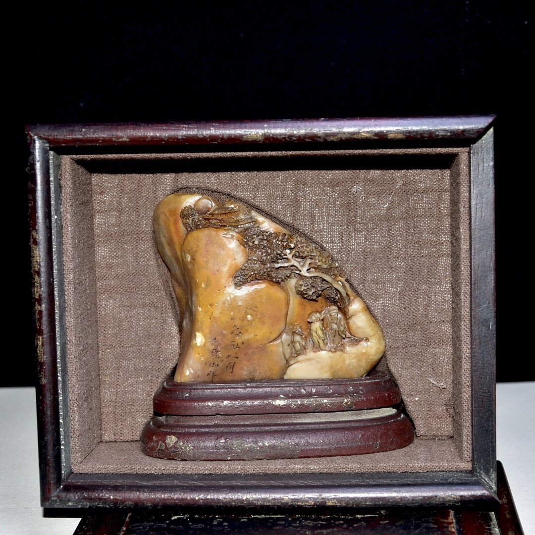 館蔵 寿山石彫 田黄石 擺件 文房具 古董品 時代物 賞物 貴重 稀少珍品 中国古美術 古美味 蔵出拍卖