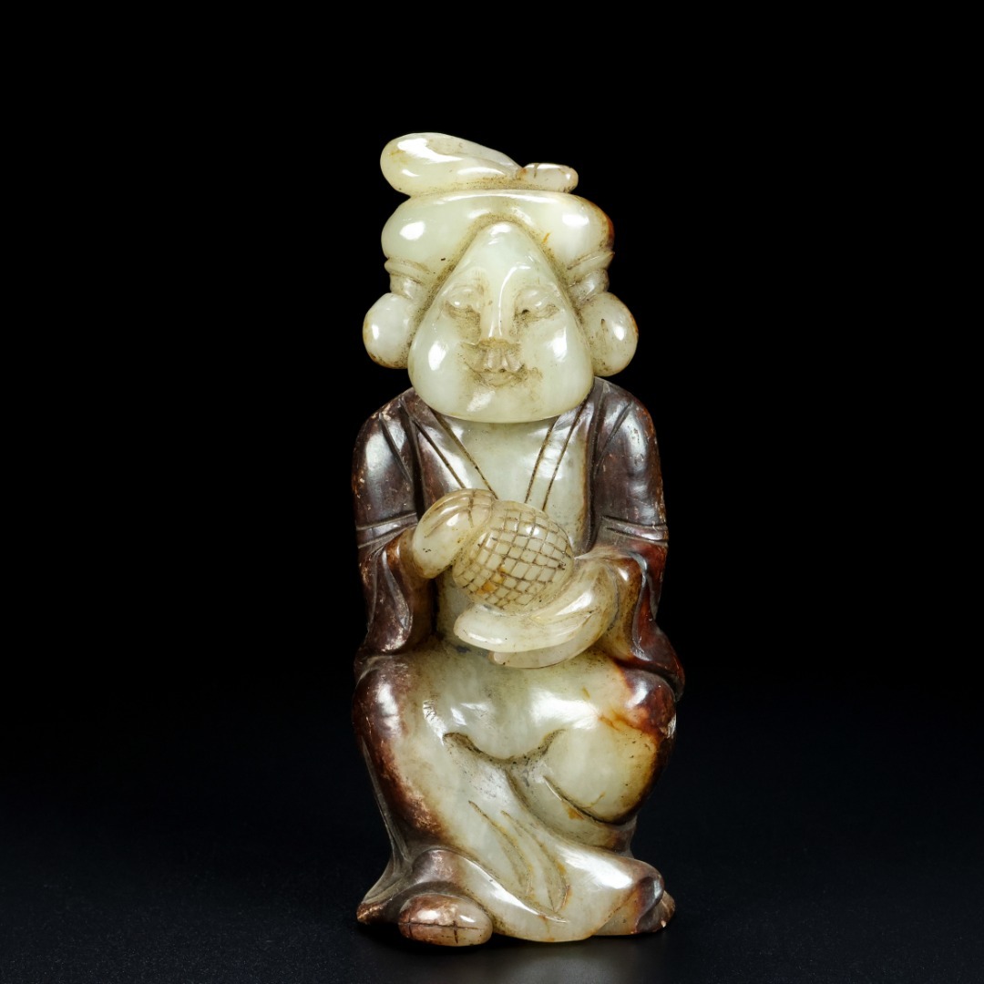 館蔵 和田玉彫 唐人 古董品 時代物 賞物 貴重 稀少珍品 中国古美術 古美味 蔵出拍卖