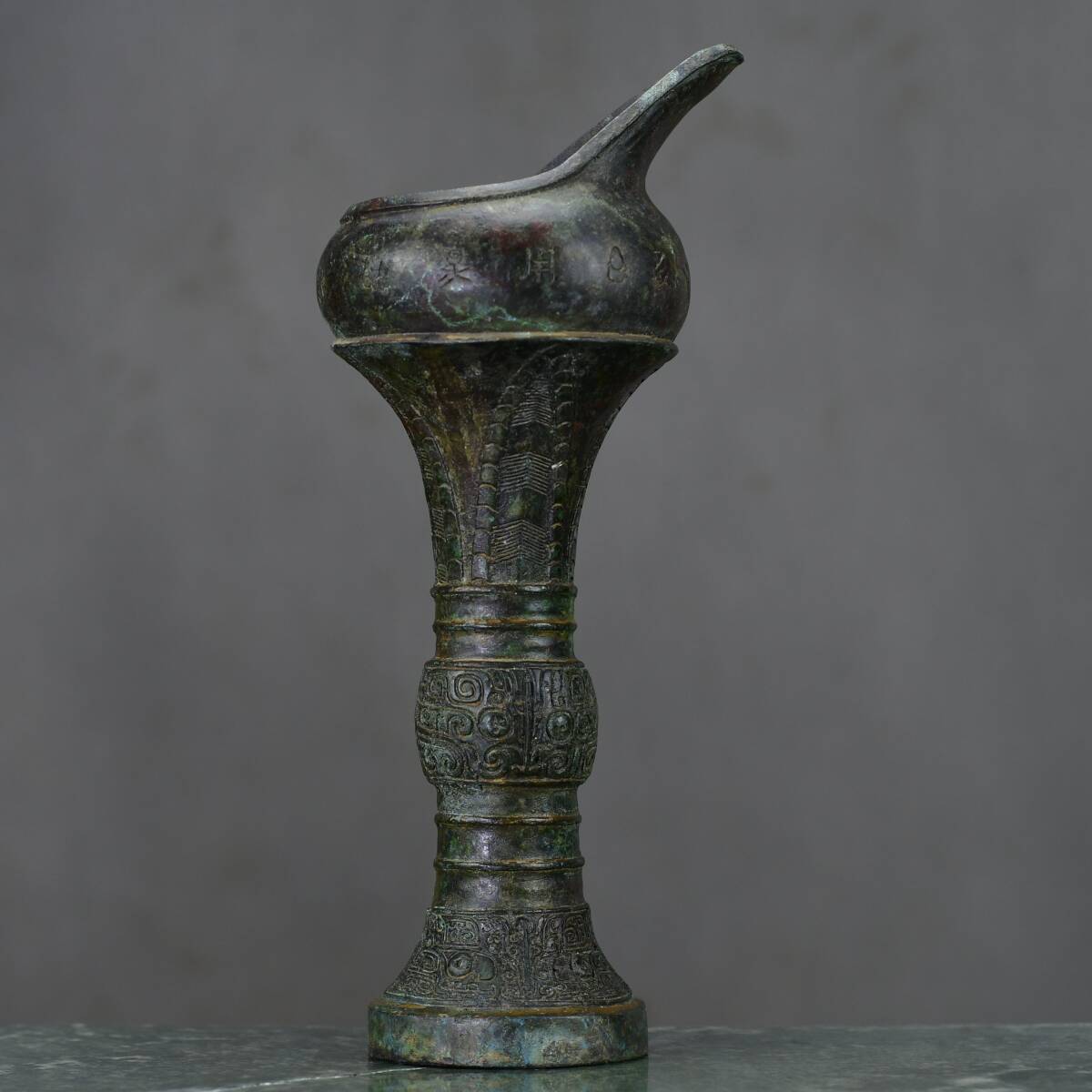 館蔵 戰國 青銅器 花鼓 時代物 古置品 賞物 貴重 稀少珍品 中国古美術 古美味 蔵出拍卖