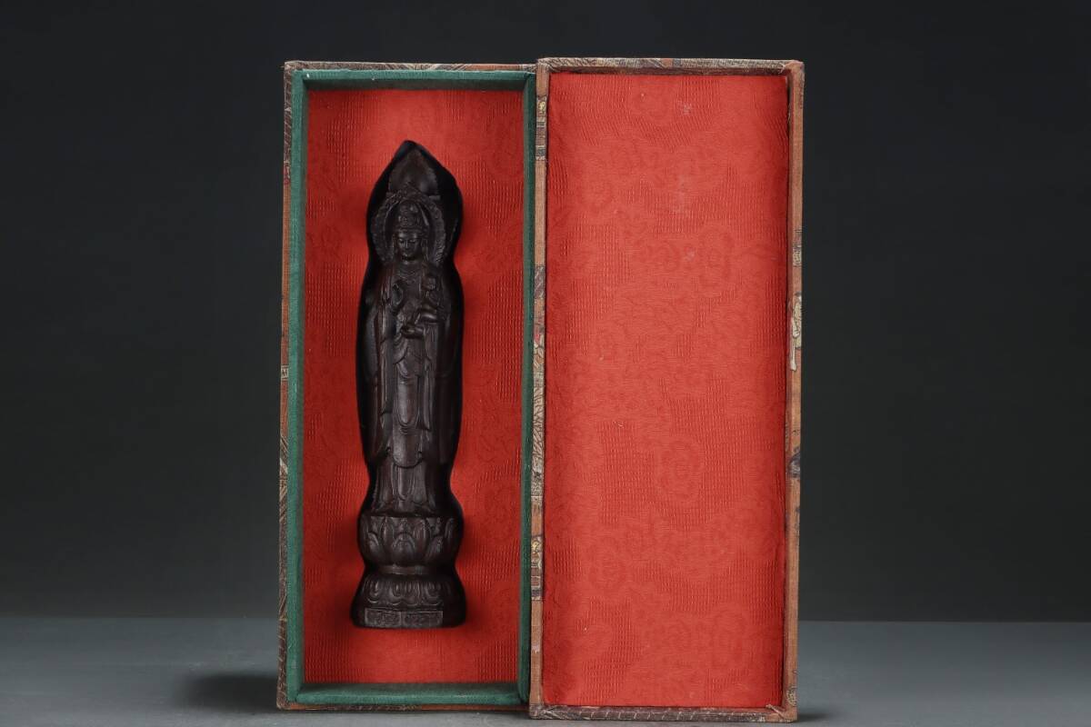館蔵 沈香木彫 三面 観音 古董品 時代物 賞物 貴重 稀少珍品 中国古美術 古美味 蔵出拍卖