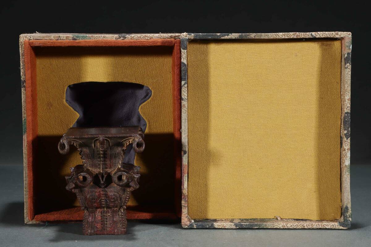 館蔵 沈香木彫 四羊方尊 古董品 時代物 賞物 貴重 稀少珍品 中国古美術 古美味 蔵出拍卖