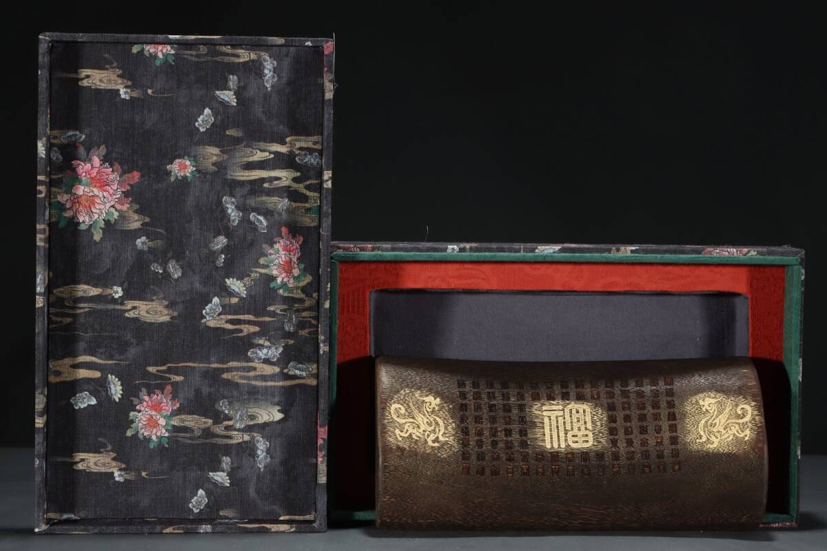 館蔵 沈香木彫 百福 枕頭 古董品 時代物 賞物 貴重 稀少珍品 中国古美術 古美味 蔵出拍卖