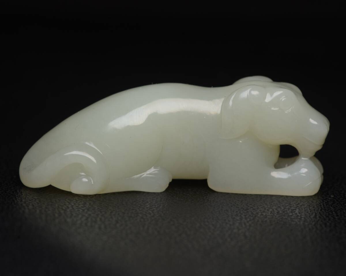 館蔵 和田玉彫 旺財 古董品 時代物 賞物 貴重 稀少珍品 中国古美術 古美味 蔵出拍卖