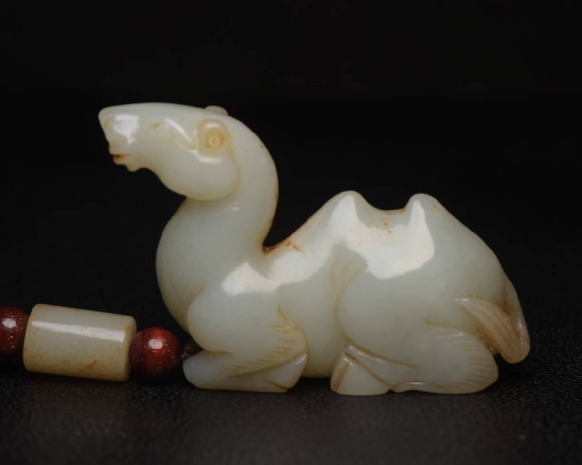 館蔵 和田玉彫 馬 時代物 古置品 賞物 貴重 稀少珍品 中国古美術 古美味 蔵出拍卖