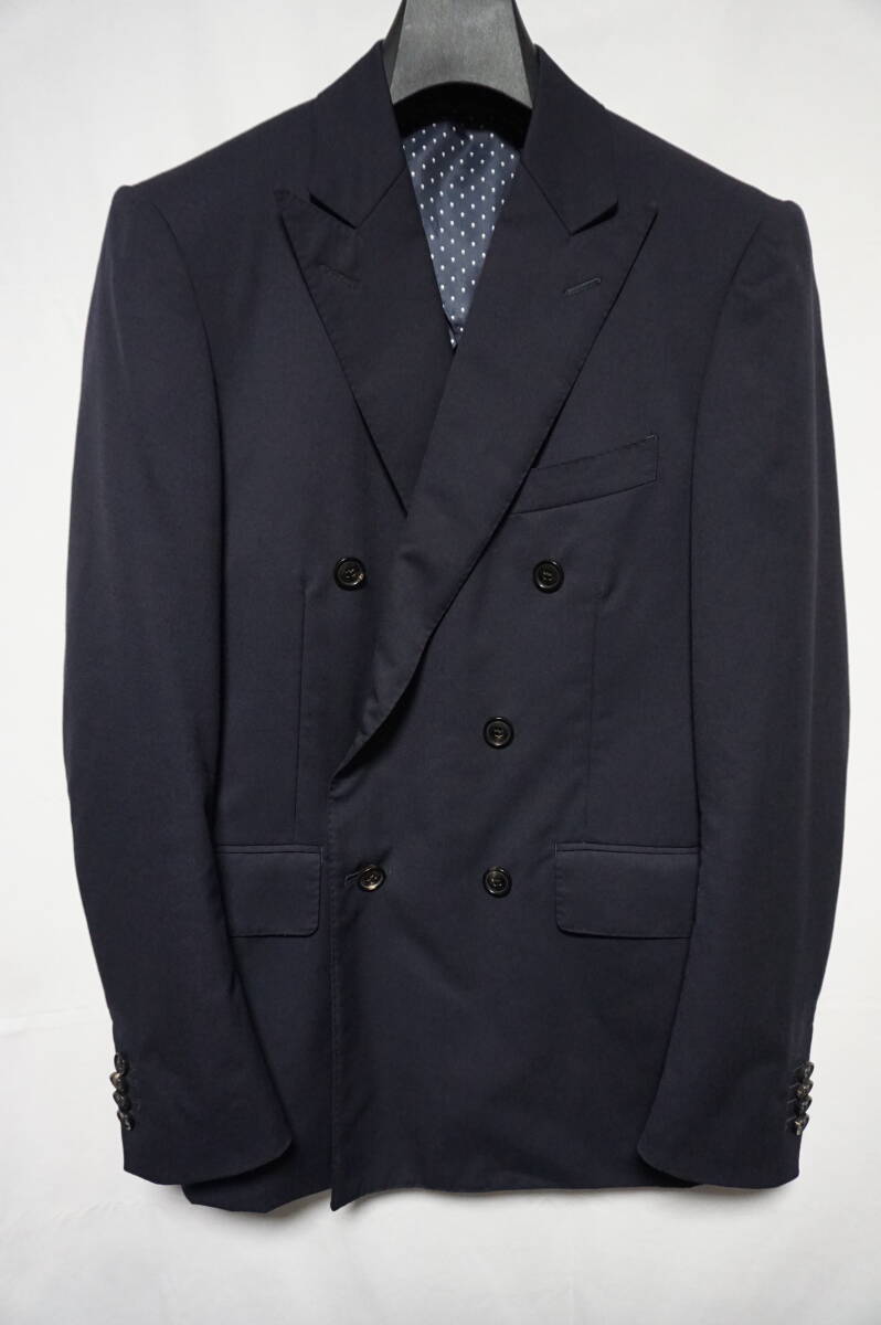 【美品】 Casely-Hayford ケイスリーヘイフォード ダブル テーラードジャケット 【サイズ36】バーニーズニューヨーク別注 本切羽 背抜き拍卖