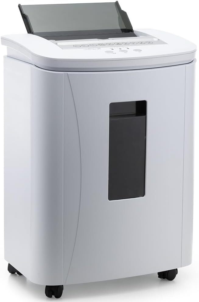 【セール】Gulcircle 電動シュレッダー 家庭 業務 静音 マイクロカット 3×10mm 自動給紙160枚 細断時間30分 大容量25L ホチキス針 カード拍卖