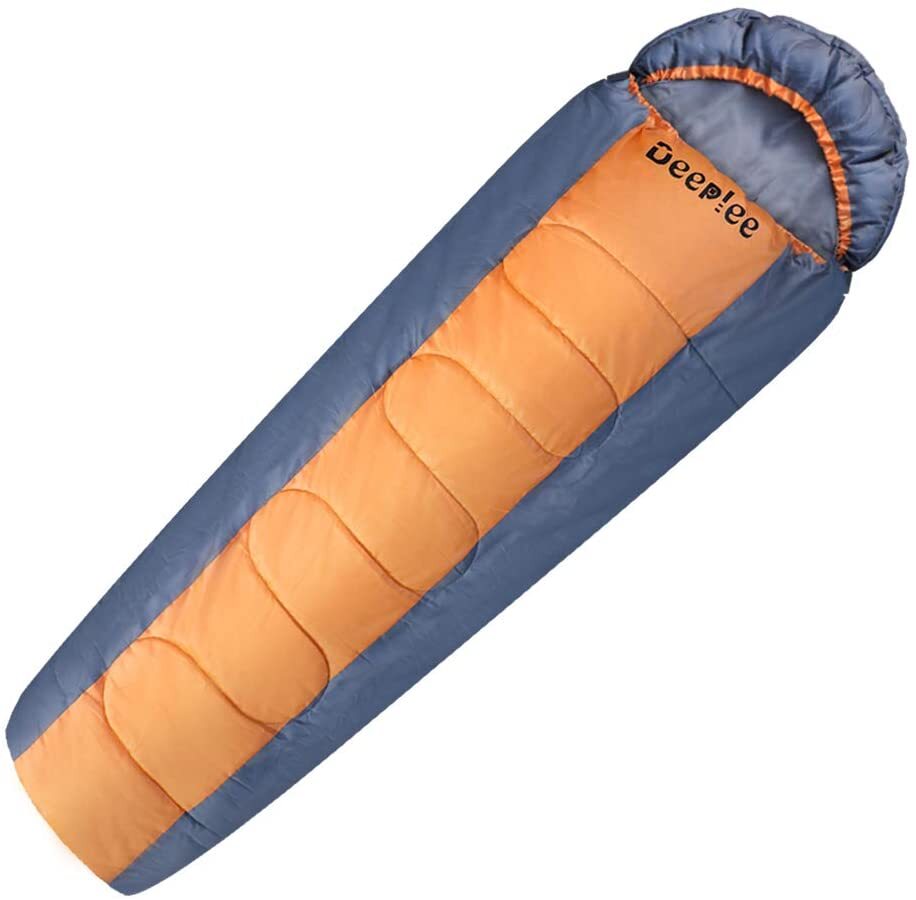【特価セール】高品質 Deeplee 寝袋 シュラフ 防水 キャンプアウトドア スリーピングバッグ 防災 避難 収納ポーチ付 ミラー型拍卖