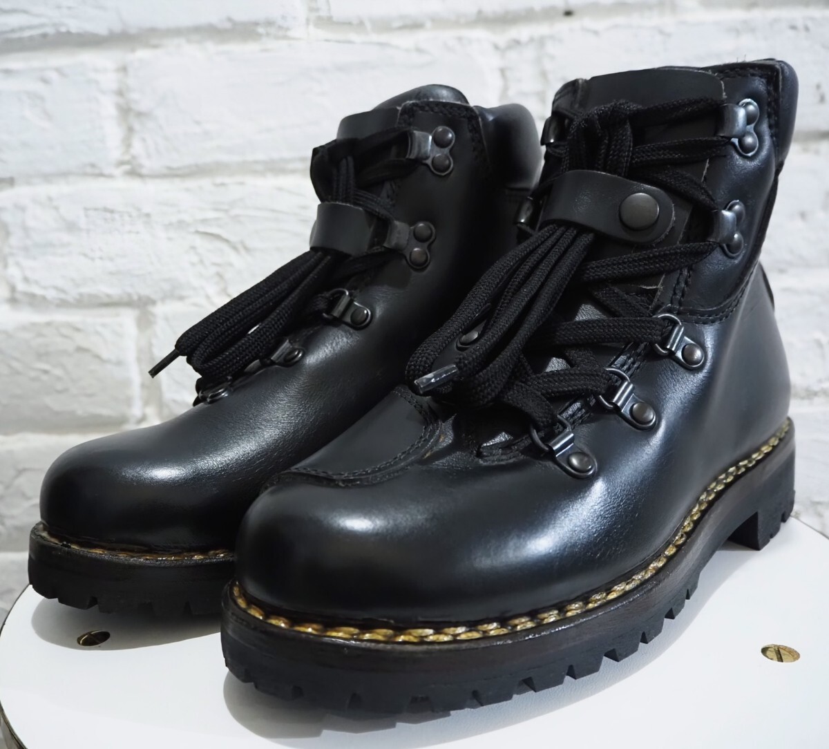 【試し履きのみ/送料無料】ITALY製 GAERNE/ガエルネ フーガ ノルベ製法 バイカー ライディングブーツ 24cm相応 ブラック/安藤製靴 kadoya拍卖