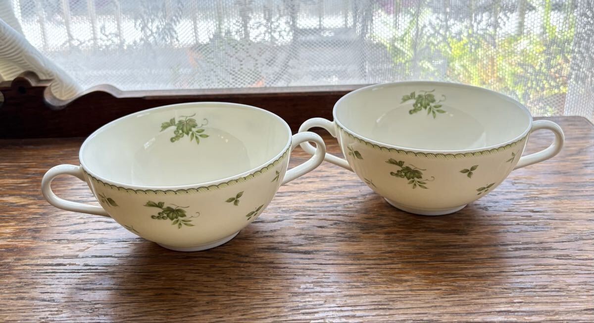 ナルミ スープカップ 2客 ボーンチャイナ 大きめのサイズ 未使用自宅保管品 拍卖