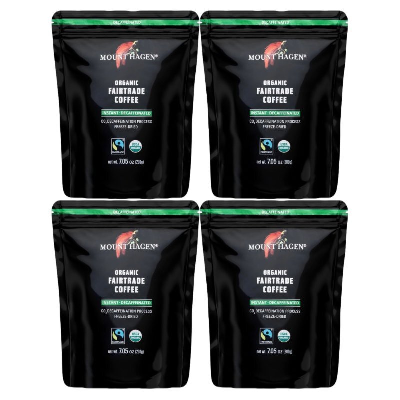 マウントハーゲン カフェインレス オーガニック インスタントコーヒー 詰め替え 200g 4個セット 賞味期限2028年3月拍卖