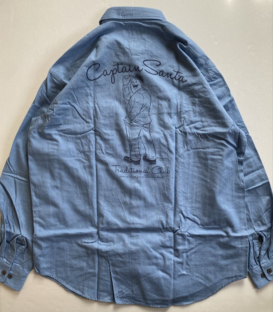 未着用◆CAPTAIN SANTA キャプテンサンタ 長袖 ワークシャツ シャンブレー シャツ トップス メンズ XL拍卖