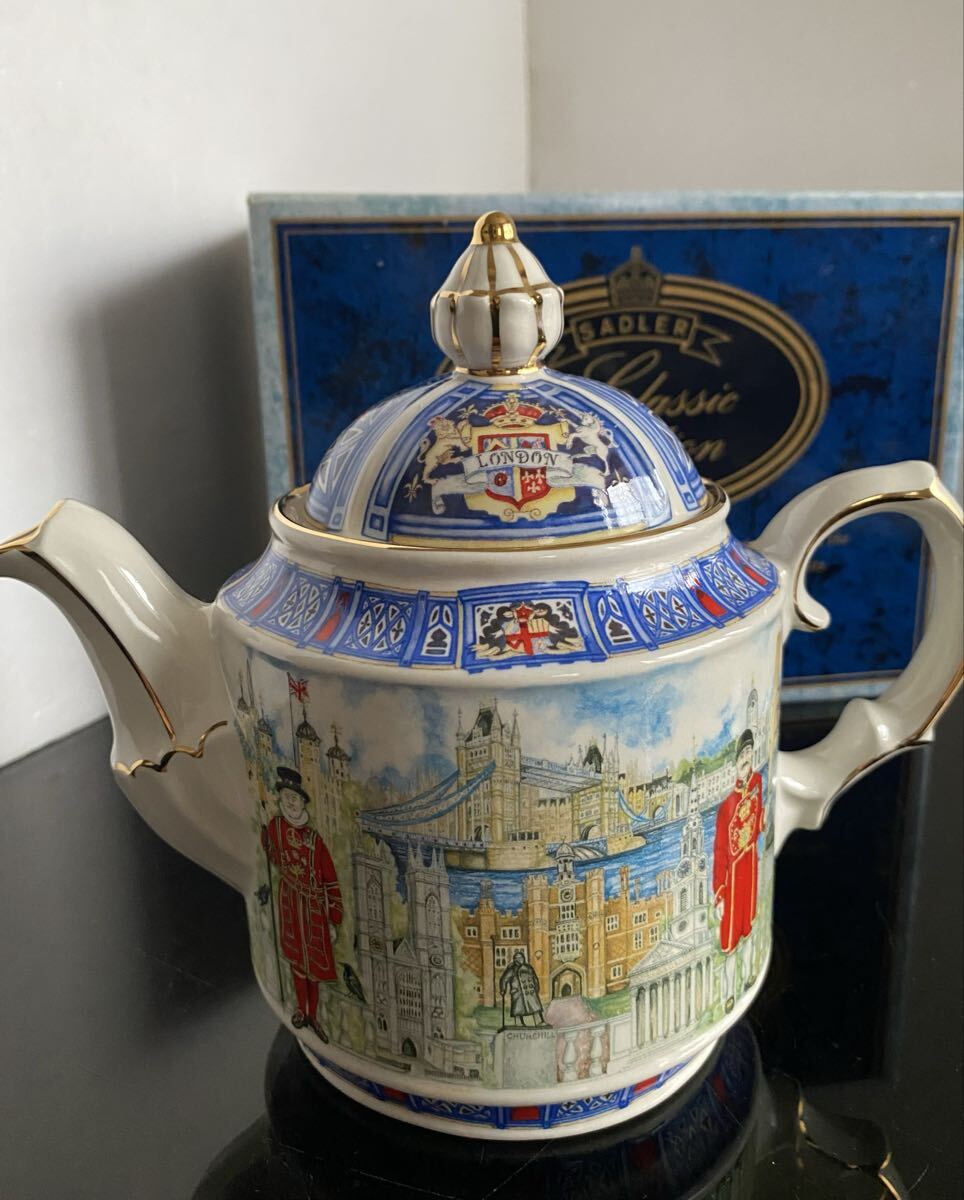 未使用品◆ジェームズ・サドラー JAMES SADLER ティーポット THAMESIDE テムサイド LONDON HERITAGE COLLECTION 英国製 貫入あり拍卖
