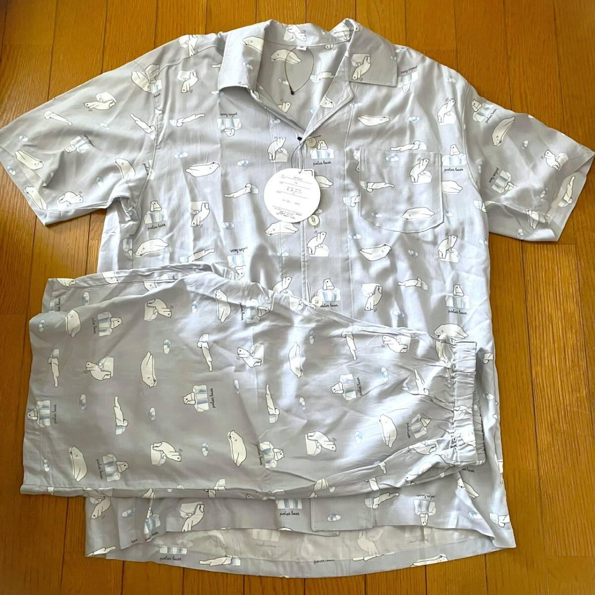 新品 タグ付き シロクマ パジャマ メンズMサイズ グレー拍卖