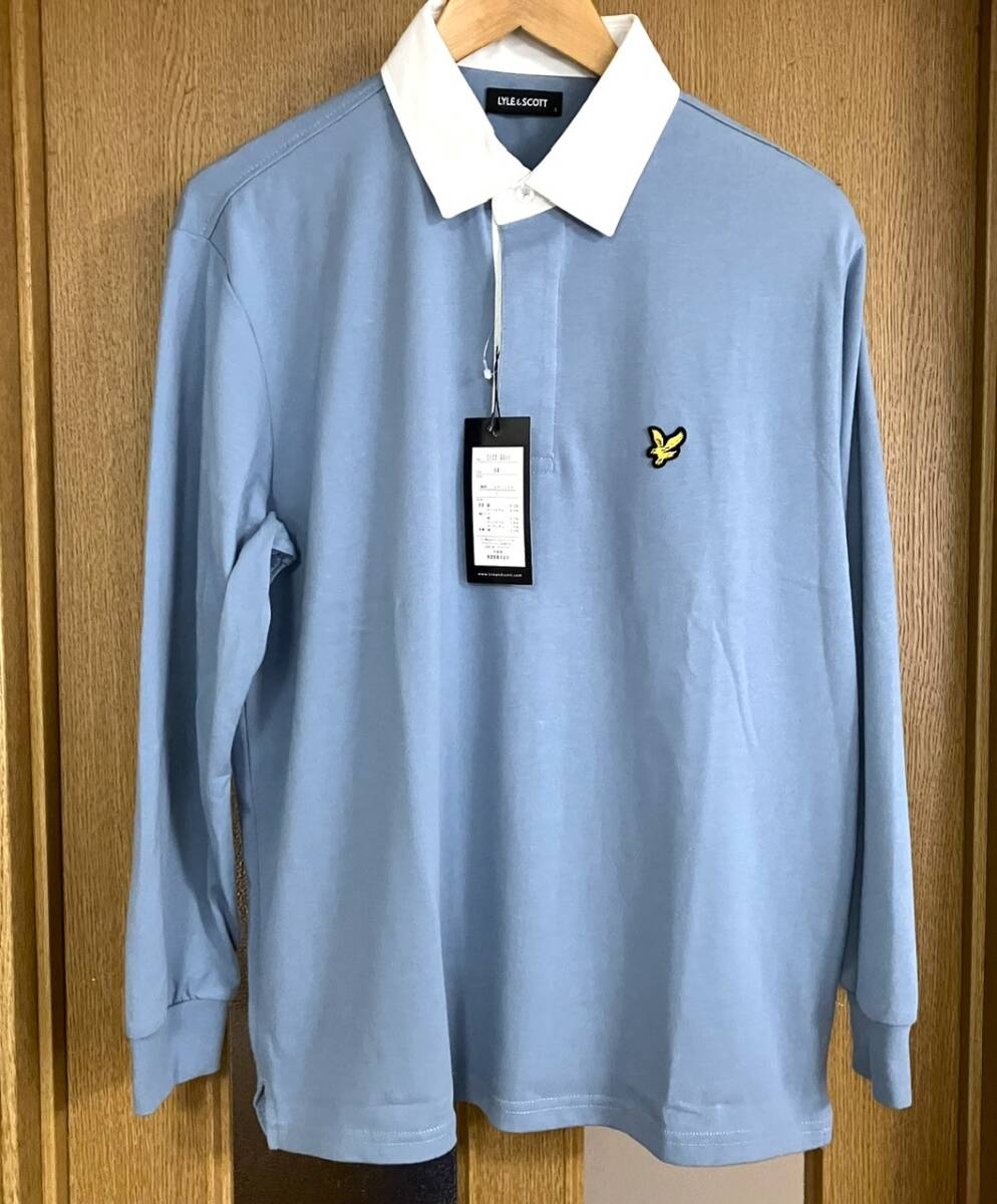 新品 タグ付き ライルアンドスコット 長袖 ポロシャツ シャツ 水色~青 メンズLサイズ拍卖