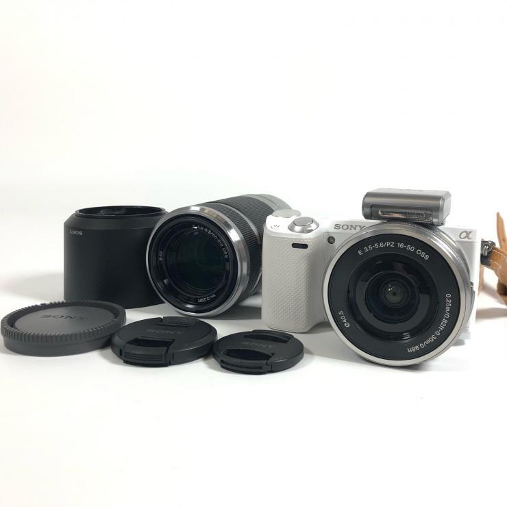 SONY ソニー α NEX-5T APS-C デジタルカメラ ミラーレス一眼 16-50mm F3.5-5.6 55-210mm F4.5-6.3 Eマウント 【現状品】拍卖