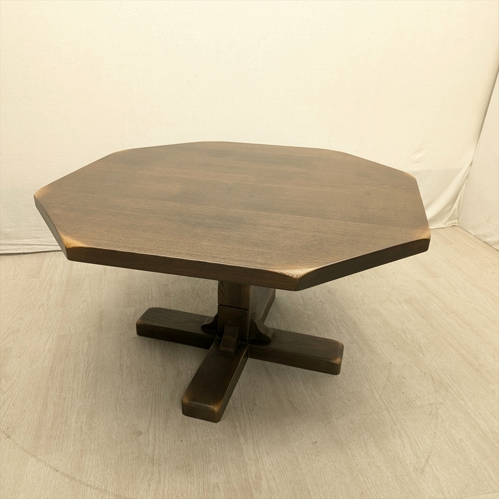 ★柏木工 KASHIWA★ウィルダネス★飛騨家具★楢 ナラ材★ ダイニングテーブル 食卓テーブル 八角形 天然木 作業台 ワークテーブル拍卖